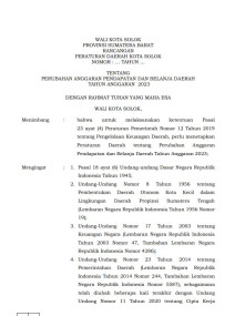 Rancangan Perda Tentang Perubahan Anggaran Pendapatan ta 2023